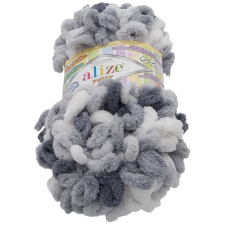 VLNIKA Puffy color 100g - 5925 fehér, szürke rövidáru
