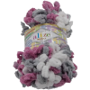 VLNIKA s.r.o. Puffy color 100g - 6070 bílá, šedá, tmavě růžová