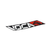 VOCA Racing matrica, 110x40 mm, fekete-piros, hőálló (darabonként) Voca Racing  Kategorizálatlan termékek