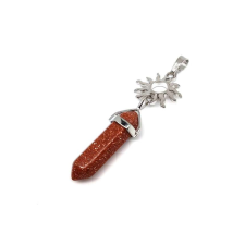 Vogel medál fém nap Goldstone vörös 8x35mm medál