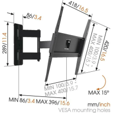  Vogels MA3040 2 karos fali TV konzol tv állvány és fali konzol