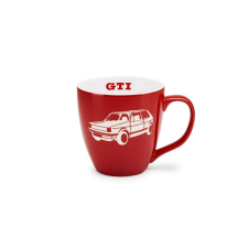 Volkswagen bögre "GTI" piros-fehér 2018 ajándéktárgy