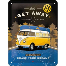 Volkswagen Bulli T1 - Get Away - Fémtábla dekoráció