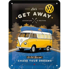  Volkswagen Bulli T1 - Get Away - Fémtábla dekoráció