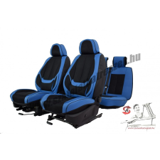  VOLKSWAGEN CADDY Nemesis BŐR/SZÖVET MÉRETEZETT ÜLÉSHUZAT -KÉK/FEKETE- KOMPLETT GARNITÚRA ülésbetét, üléshuzat