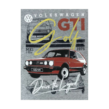 Volkswagen Golf GTI 76 férfi póló, Drive the Legend, szürke férfi póló
