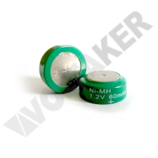 Volta's 60BVH Voltas gombcella 60mAh Ni-Mh 15,6*6,3mm gombelem