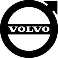 VOLVO LOGÓ MATRICA 15CM X 15CM FEKETE autó dekoráció