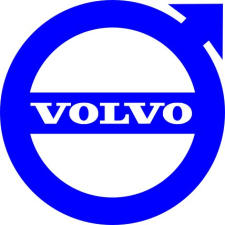 VOLVO LOGÓ MATRICA 15CM X 15CM KÉK autó dekoráció