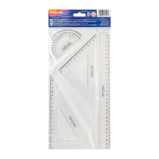  Vonalzó készlet, 4 db-os, 30 cm-es vonalzóval, Nebulo vonalzó