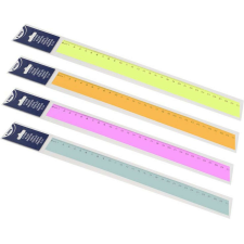 Vonalzó műanyag 30 cm színes áttetsző neon színekben/kifutó termék vonalzó