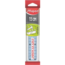  Vonalzó, műanyag, törhetetlen, 15 cm, MAPED "Study Unbreakable", vegyes színek vonalzó