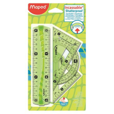 Vonalzókészlet kicsi műanyag hajlítható 4 darabos MAPED "Flex" zöld színben vonalzó