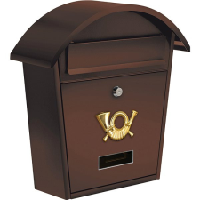 Vorel - lekerekített tető, 380 x 320 x 105mm, barna postaláda