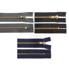  Vörösréz cipzár - 18 cm dekorációs kellék