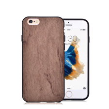 Vouni szilikon telefonvédő (fa hátlap) BARNA [Apple iPhone 6S 4.7] (5996457624010) tok és táska