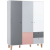 Vox Concept 3 ajtós nagyszekrény - Rózsaszín