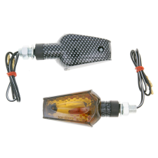 Vparts Index / irányjelző szett M10 menetes karbon, füstös, rövid verzió Vparts Elektronika egyéb motorkerékpár alkatrész