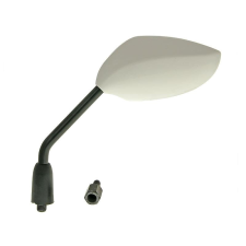 Vparts Tükör Sport bal oldalsó M8 / M10 menetes (adapter) ovális fehér egyéb motorkerékpár alkatrész