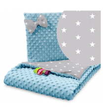  Vulpi Babakocsi takaró + párna Minky Szín: kék-csillagok babaágynemű, babapléd