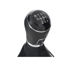  VW Golf VI 08-13 FEKETE sebességváltó gomb + 6-SEBESSÉGES Váltószoknya váltógomb