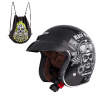 W-TEC Black Heart Bukósisak W-TEC V541 Black Heart S (55-56) Skull, fekete fényes