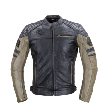 W-Tec Bőr motoros kabát W-TEC Kostec fekete 5XL motoros kabát