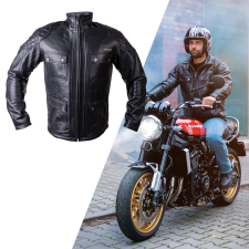 W-Tec Bőr motoros kabát W-TEC Valebravo fekete 3XL motoros kabát