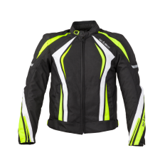W-Tec Férfi motoros kabát W-TEC Chagalero Fekete-Sárga-Fehér XXL motoros kabát