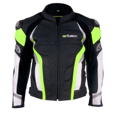 W-Tec Motoros bőrdzseki W-TEC Velocity fekete-fluo 3XL motoros kabát
