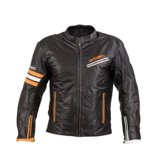 W-Tec Motoros bőrkabát W-TEC Brenerro Fekete-Narancs-Fehér S motoros kabát