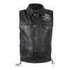 W-Tec Motoros bőrmellény W-TEC Highstake fekete 5XL