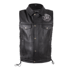 W-Tec Motoros bőrmellény W-TEC Highstake fekete 5XL motocross mez