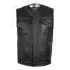 W-Tec Motoros bőrmellény W-TEC Losango fekete 4XL