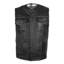 W-Tec Motoros bőrmellény W-TEC Losango fekete 4XL motocross mez