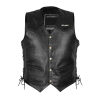 W-Tec Motoros bőrmellény W-TEC Rockridge fekete 3XL