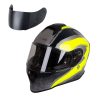 W-Tec Motoros bukósisak W-TEC Integra Graphic fekete-zöld XL(61-62)