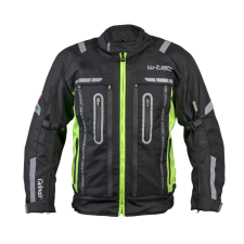 W-Tec Motoros kabát W-TEC Gelnair fekete-zöld 4XL motoros kabát