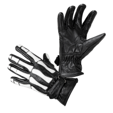 W-Tec Motoros kesztyű W-TEC Classic White Bones fekete S motoros kesztyű