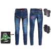 W-Tec Női motoros farmer W-TEC Alfreda CE kék S