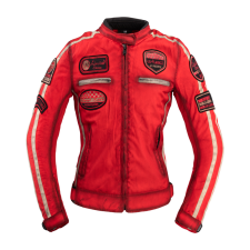 W-Tec Női motoros kabát W-TEC Virginia piros L motoros kabát