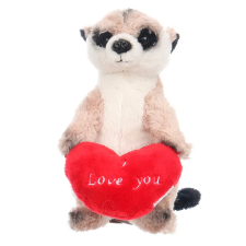 W-web Earnest - plüss szurikáta szívvel - 14cm plüssfigura