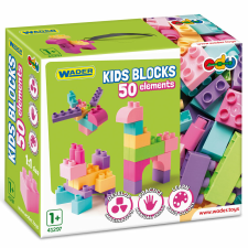 Wader Kids Blocks pasztell építőelemek 50 db-os szett – Wader barkácsolás, építés