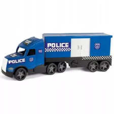 Wader : magic truck action rendőrségi kamion - 79 cm autópálya és játékautó