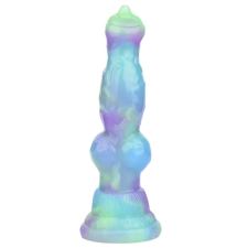 Wafus Dildo – 16 cm-es prémium, zöld-lila színű intim eszköz műpénisz, dildó