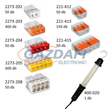WAGO 1350 db-os vezeték összekötő csomag + ajándék LED-es stekklámpával villanyszerelés