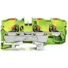 WAGO HUNGÁRIA Kft. WAGO 2210-1307 3 vezetékes földelő sorkapocs10 mm2, zöld-sárga
