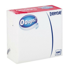 WaliSec Ooops Everyday 100 lapos 1 rétegű fehér szalvéta (1900695) papírárú, csomagoló és tárolóeszköz