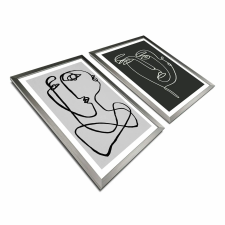  Wallity Dekorációs Keretes MDF Festmény (2 Darab) Többszínű 2Pantct-001 grafika, keretezett kép