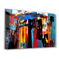  Wallity Dekoratív Edzett Üvegkép Többszínű CAM-3037 - 70 x 110 grafika, keretezett kép
